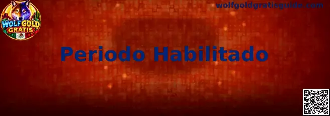 Guía visual del periodo habilitado en Wolfgold Gratis y la duración de una sesión de demostración