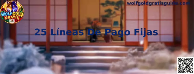 Diagrama de referencia sobre las 25 líneas de pago fijas de Wolf Gold