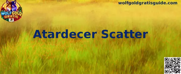 Atardecer Scatter de Wolf Gold representado sobre un paisaje desértico